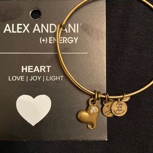 Alex and Ani Gold Heart Bangle